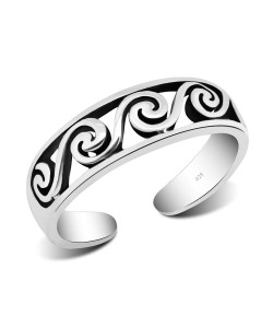 Toe Ring Circular with Intricate Design TR-432